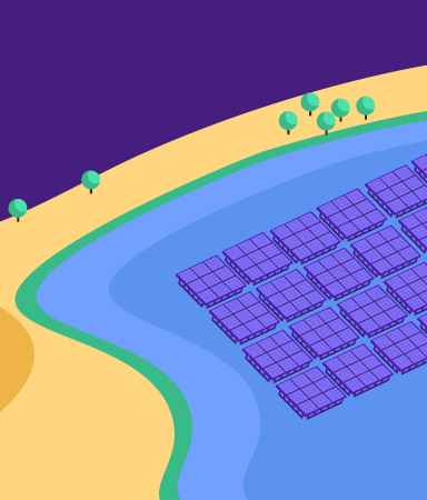 Floating photovoltaic modules albolote