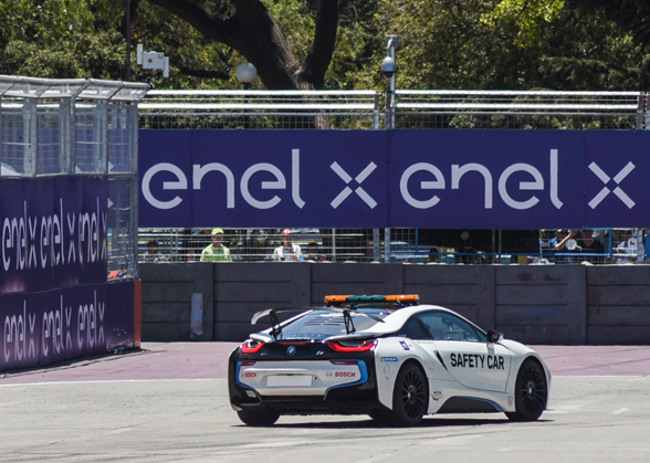 Safety car on the track during the Formula E Grand Prix in Chile