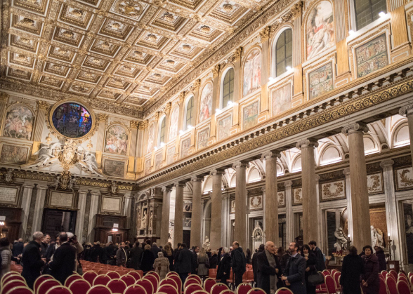 Interior of the Santa Maria Maggiore Basilica