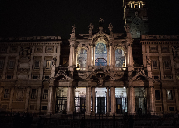 exterior façade of the Santa Maria Maggiore Basilica
