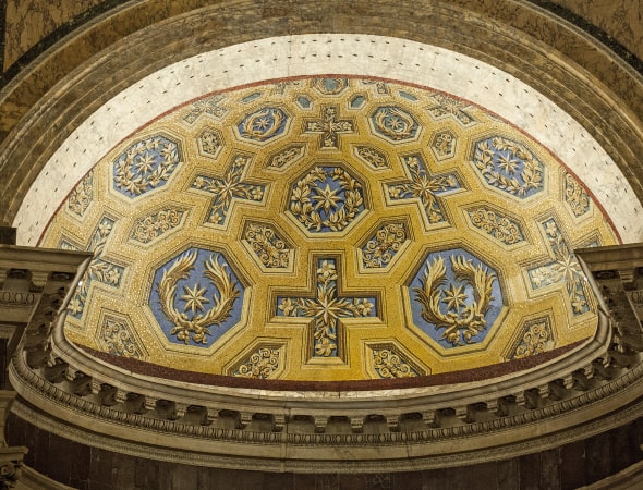 Detail of the interior of a church