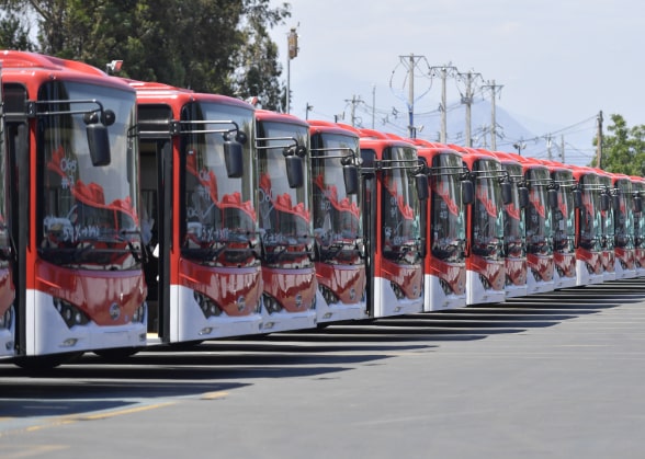 Flota de autobuses eléctricos