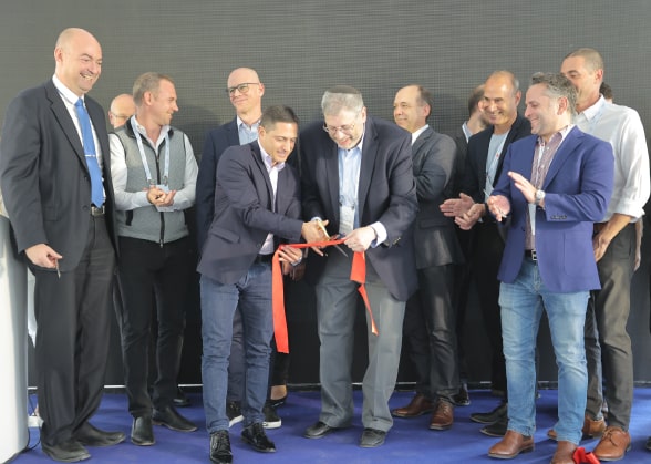 Cutting the ribbon, premises of FinSec Innovation Lab