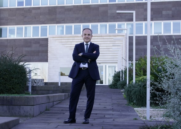 Francesco Chiari in front of Numera offices 